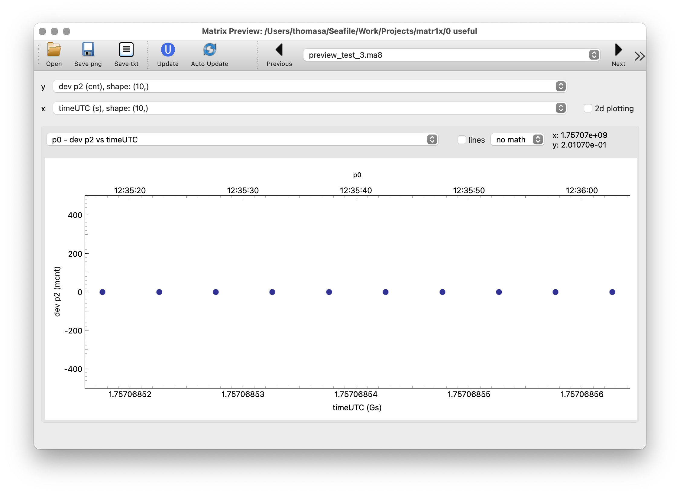 Screenshot of Matrix Preview